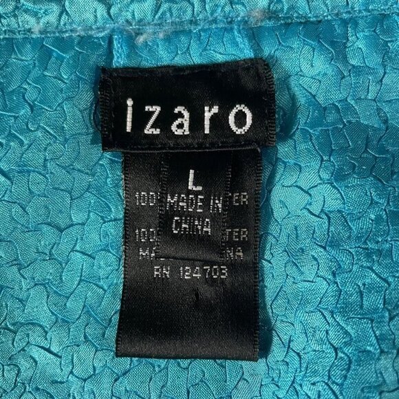 Izaro Womens L Abstract Print Jacket Vibrant Multicolor Textured Satin Luxurious - Picture 2 of 11